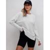 image:imageANRABESS Sweatshirts for Women 2025 Fall Long Sleeve Shirts Oversized Crewneck Lightweight Side Split Casual Pullover TopsLight Grey