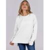 image:imageANRABESS Sweatshirts for Women 2025 Fall Long Sleeve Shirts Oversized Crewneck Lightweight Side Split Casual Pullover TopsWhite