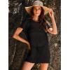 image:imageANRABESS Swimsuit Cover Up for Women 2026 Crochet Bathing Suit Swimwear Mesh Knit Beach Dress Summer Vacation ClothesBlack