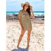 image:imageANRABESS Swimsuit Cover Up for Women 2026 Crochet Bathing Suit Swimwear Mesh Knit Beach Dress Summer Vacation ClothesKhaki
