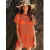 image:imageANRABESS Swimsuit Cover Up for Women 2026 Crochet Bathing Suit Swimwear Mesh Knit Beach Dress Summer Vacation ClothesOrange
