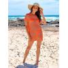 image:imageANRABESS Swimsuit Cover Up for Women 2026 Crochet Bathing Suit Swimwear Mesh Knit Beach Dress Summer Vacation ClothesOrange
