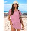 image:imageANRABESS Swimsuit Cover Up for Women 2026 Crochet Bathing Suit Swimwear Mesh Knit Beach Dress Summer Vacation ClothesPink