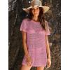 image:imageANRABESS Swimsuit Cover Up for Women 2026 Crochet Bathing Suit Swimwear Mesh Knit Beach Dress Summer Vacation ClothesPink