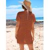 image:imageANRABESS Swimsuit Cover Up for Women 2026 Crochet Bathing Suit Swimwear Mesh Knit Beach Dress Summer Vacation ClothesRust