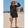 image:imageANRABESS Swimsuit Cover Up for Women Crochet Bathing Suit 2026 Summer Swimwear V Neck Mesh Knit Dress Beach Vacation ClothesBlack