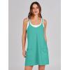 image:imageANRABESS Women Athletic Dress Summer Tennis Workout Active Sports Mini Romper Dress Built in Shorts Travel Vacation ClothesCyan