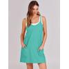 image:imageANRABESS Women Athletic Dress Summer Tennis Workout Active Sports Mini Romper Dress Built in Shorts Travel Vacation ClothesCyan