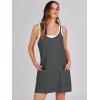 image:imageANRABESS Women Athletic Dress Summer Tennis Workout Active Sports Mini Romper Dress Built in Shorts Travel Vacation ClothesDeep Gray