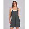 image:imageANRABESS Women Athletic Dress Summer Tennis Workout Active Sports Mini Romper Dress Built in Shorts Travel Vacation ClothesDeep Gray