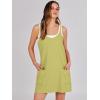 image:imageANRABESS Women Athletic Dress Summer Tennis Workout Active Sports Mini Romper Dress Built in Shorts Travel Vacation ClothesLight Green