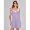 image:imageANRABESS Women Athletic Dress Summer Tennis Workout Active Sports Mini Romper Dress Built in Shorts Travel Vacation ClothesLight Purple
