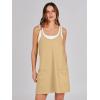 image:imageANRABESS Women Athletic Dress Summer Tennis Workout Active Sports Mini Romper Dress Built in Shorts Travel Vacation ClothesLight Yellow