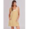 image:imageANRABESS Women Athletic Dress Summer Tennis Workout Active Sports Mini Romper Dress Built in Shorts Travel Vacation ClothesLight Yellow