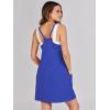 image:imageANRABESS Women Athletic Dress Summer Tennis Workout Active Sports Mini Romper Dress Built in Shorts Travel Vacation ClothesRoyal Blue