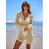 image:imageANRABESS Women Beach Crochet Cover Ups Summer Knit Swimwear Mesh Bathing Suit Hollow Out Dress 2026 Vacation SwimsuitBeige