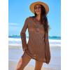 image:imageANRABESS Women Beach Crochet Cover Ups Summer Knit Swimwear Mesh Bathing Suit Hollow Out Dress 2026 Vacation SwimsuitBrown