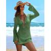 image:imageANRABESS Women Beach Crochet Cover Ups Summer Knit Swimwear Mesh Bathing Suit Hollow Out Dress 2026 Vacation SwimsuitGrass
