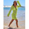 image:imageANRABESS Women Beach Crochet Cover Ups Summer Knit Swimwear Mesh Bathing Suit Hollow Out Dress 2026 Vacation SwimsuitGreen