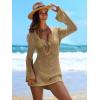 image:imageANRABESS Women Beach Crochet Cover Ups Summer Knit Swimwear Mesh Bathing Suit Hollow Out Dress 2026 Vacation SwimsuitKhaki