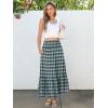 image:imageANRABESS Women Boho Floral Maxi Skirts High Waisted Tiered Skirt Flowy Beach Skirts with Pockets for Vacation amp Summer WearFloral Dark Green