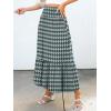image:imageANRABESS Women Boho Floral Maxi Skirts High Waisted Tiered Skirt Flowy Beach Skirts with Pockets for Vacation amp Summer WearFloral Dark Green