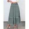 image:imageANRABESS Women Boho Floral Maxi Skirts High Waisted Tiered Skirt Flowy Beach Skirts with Pockets for Vacation amp Summer WearFloral Dark Green