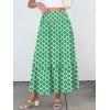 image:imageANRABESS Women Boho Floral Maxi Skirts High Waisted Tiered Skirt Flowy Beach Skirts with Pockets for Vacation amp Summer WearLight Green