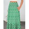 image:imageANRABESS Women Boho Floral Maxi Skirts High Waisted Tiered Skirt Flowy Beach Skirts with Pockets for Vacation amp Summer WearLight Green