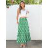 image:imageANRABESS Women Boho Floral Maxi Skirts High Waisted Tiered Skirt Flowy Beach Skirts with Pockets for Vacation amp Summer WearLight Green