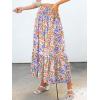 image:imageANRABESS Women Boho Floral Maxi Skirts High Waisted Tiered Skirt Flowy Beach Skirts with Pockets for Vacation amp Summer WearMulticolored Floral