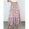 image:imageANRABESS Women Boho Floral Maxi Skirts High Waisted Tiered Skirt Flowy Beach Skirts with Pockets for Vacation amp Summer WearMulticolored Floral