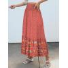 image:imageANRABESS Women Boho Floral Maxi Skirts High Waisted Tiered Skirt Flowy Beach Skirts with Pockets for Vacation amp Summer WearRed Blue Floral