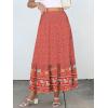 image:imageANRABESS Women Boho Floral Maxi Skirts High Waisted Tiered Skirt Flowy Beach Skirts with Pockets for Vacation amp Summer WearRed Blue Floral