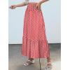 image:imageANRABESS Women Boho Floral Maxi Skirts High Waisted Tiered Skirt Flowy Beach Skirts with Pockets for Vacation amp Summer WearRed Floral