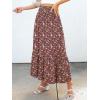 image:imageANRABESS Women Boho Floral Maxi Skirts High Waisted Tiered Skirt Flowy Beach Skirts with Pockets for Vacation amp Summer WearWhite Red Floral