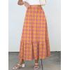 image:imageANRABESS Women Boho Floral Maxi Skirts High Waisted Tiered Skirt Flowy Beach Skirts with Pockets for Vacation amp Summer WearYellow Purple Floral