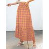 image:imageANRABESS Women Boho Floral Maxi Skirts High Waisted Tiered Skirt Flowy Beach Skirts with Pockets for Vacation amp Summer WearYellow Purple Floral