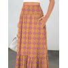 image:imageANRABESS Women Boho Floral Maxi Skirts High Waisted Tiered Skirt Flowy Beach Skirts with Pockets for Vacation amp Summer WearYellow Purple Floral