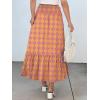 image:imageANRABESS Women Boho Floral Maxi Skirts High Waisted Tiered Skirt Flowy Beach Skirts with Pockets for Vacation amp Summer WearYellow Purple Floral