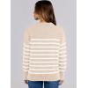 image:imageANRABESS Women Fall Fashion Sweaters Striped Long Sleeve Crewneck Loose Fit Cozy Knit Trendy Pullover Sweater Tops Beige White Stripe Small