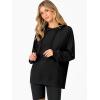 image:imageANRABESS Women Hoodies Long Sleeve Loose Fit Fleece Hooded Sweatshirts Drawstring Pullover Top With Pockets 2025 Fall OutfitsBlack