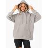 image:imageANRABESS Women Hoodies Long Sleeve Loose Fit Fleece Hooded Sweatshirts Drawstring Pullover Top With Pockets 2025 Fall OutfitsGrey Khaki