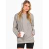 image:imageANRABESS Women Hoodies Long Sleeve Loose Fit Fleece Hooded Sweatshirts Drawstring Pullover Top With Pockets 2025 Fall OutfitsGrey Khaki