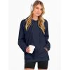 image:imageANRABESS Women Hoodies Long Sleeve Loose Fit Fleece Hooded Sweatshirts Drawstring Pullover Top With Pockets 2025 Fall OutfitsNavy Blue