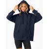 image:imageANRABESS Women Hoodies Long Sleeve Loose Fit Fleece Hooded Sweatshirts Drawstring Pullover Top With Pockets 2025 Fall OutfitsNavy Blue