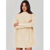 image:imageANRABESS Women Oversized Casual Loose Turtleneck Long Sleeve Slouchy Baggy Knit Tunic Sweaters Pullover 2025 Fall OutfitsApricot