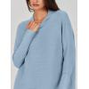 image:imageANRABESS Women Oversized Casual Loose Turtleneck Long Sleeve Slouchy Baggy Knit Tunic Sweaters Pullover 2025 Fall OutfitsGray Blue