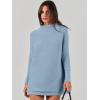 image:imageANRABESS Women Oversized Casual Loose Turtleneck Long Sleeve Slouchy Baggy Knit Tunic Sweaters Pullover 2025 Fall OutfitsGray Blue