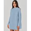 image:imageANRABESS Women Oversized Casual Loose Turtleneck Long Sleeve Slouchy Baggy Knit Tunic Sweaters Pullover 2025 Fall OutfitsGray Blue